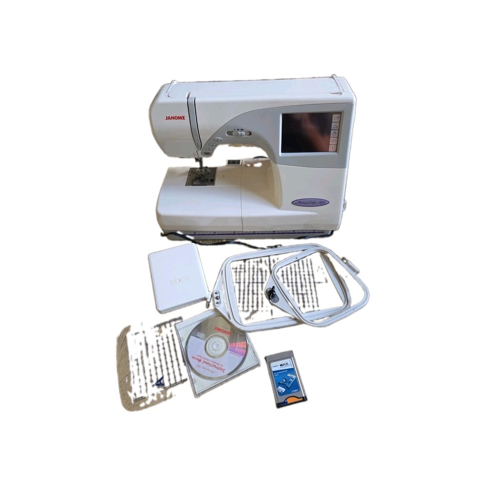Janome Memory Craft 9700 Computerized Sewing Embroidery Machine With Hoops